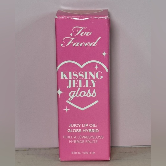 Too Faced Kissing Jelly Gloss Juicy Lip Oil (Bubblegum) NIB 4.50 ml / 0.15 fl oz - Picture 4 of 5